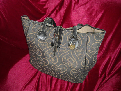 Vintage Dooney & Burke Heart Monogram Tote