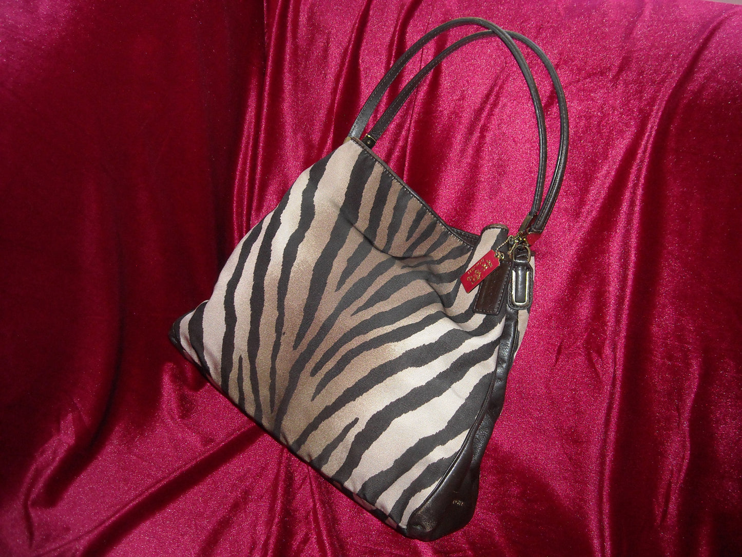 Coach Madison Zebra Shoulder Bag