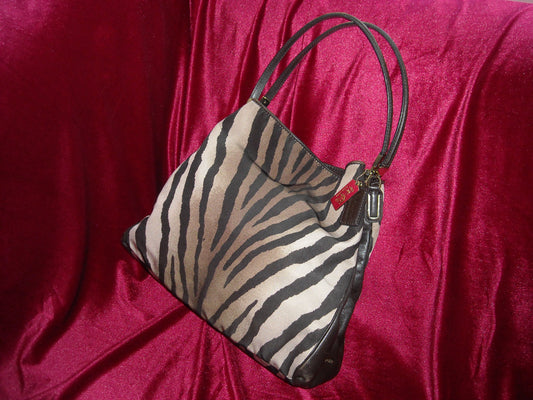 Coach Madison Zebra Shoulder Bag