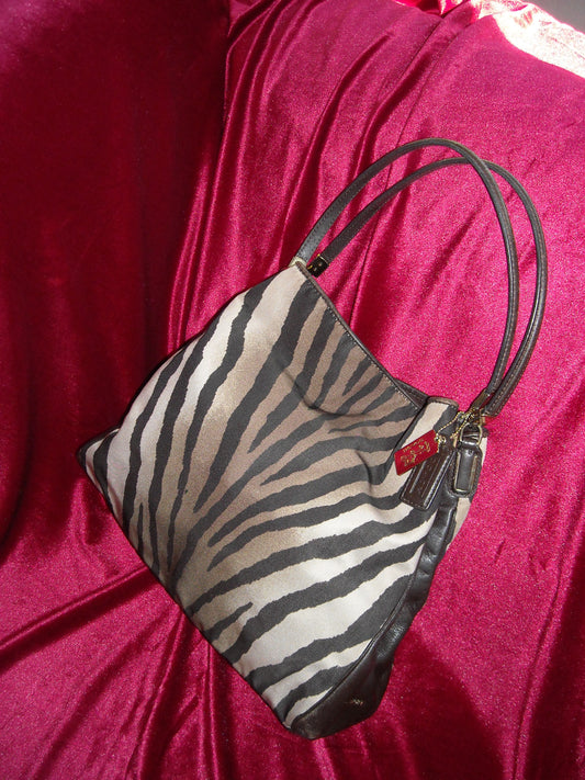 Coach Madison Zebra Shoulder Bag