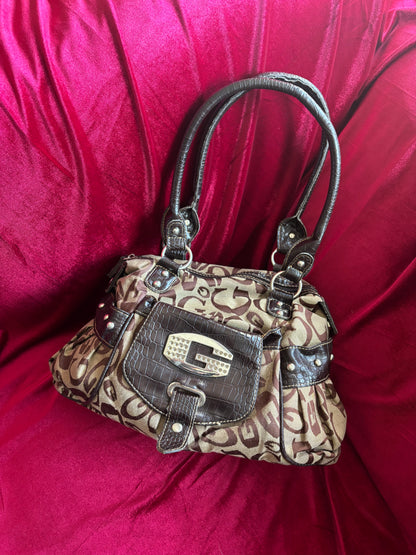 Large Guess Monogram Shoulder Bag