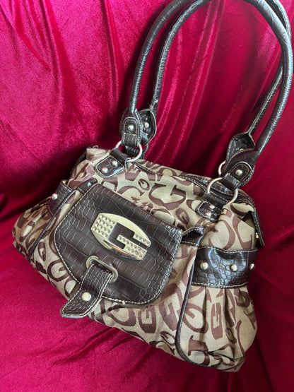 Large Guess Monogram Shoulder Bag