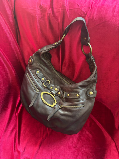 Brown Leather Y2K Guess Hobo