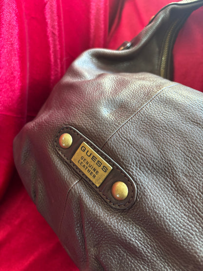 Brown Leather Y2K Guess Hobo