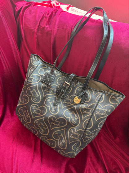 Vintage Dooney & Burke Heart Monogram Tote