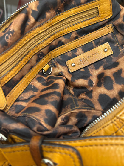 Mustard Yellow B. Makowsky Leather Hobo